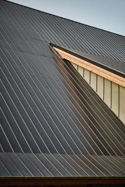 Beautiful roof construction comes to life with rib sheets, Gut Godderstorf, 23779 Neukirchen, Germany